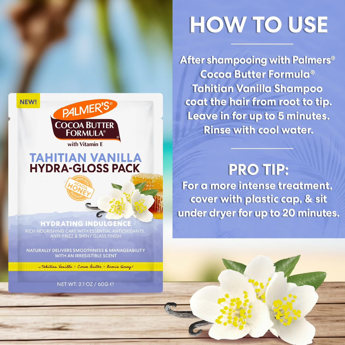 Palmer's Tahitian Vanilla Moisture Boost Hydra-Gloss Pack 60g